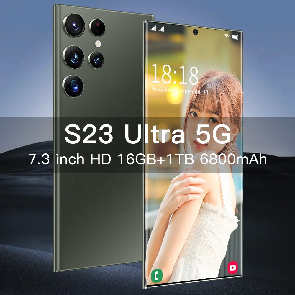 2023 new design In Stock smartphone For S23 Ultra 7.3 inch HD large screen 108MP 512GB Android 12 Mobile Phone Fast Shipping